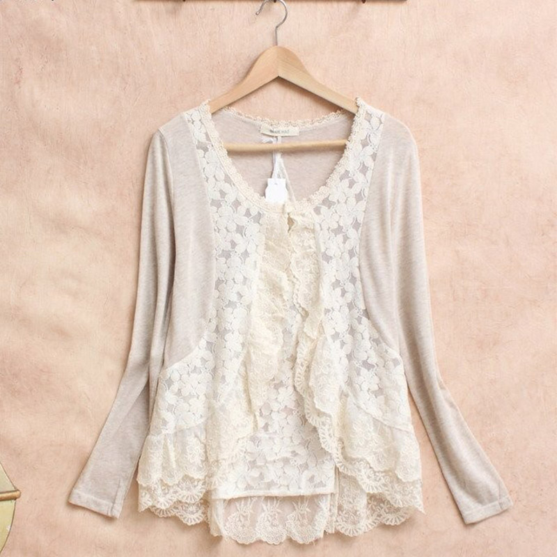 Embroidery Jersey - Primavera Mori Ragazza Dolce Delle Donne