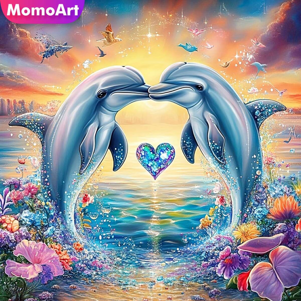 Embroidery Handicraft - Momoart nuovo arrivo pittura diamante delfino