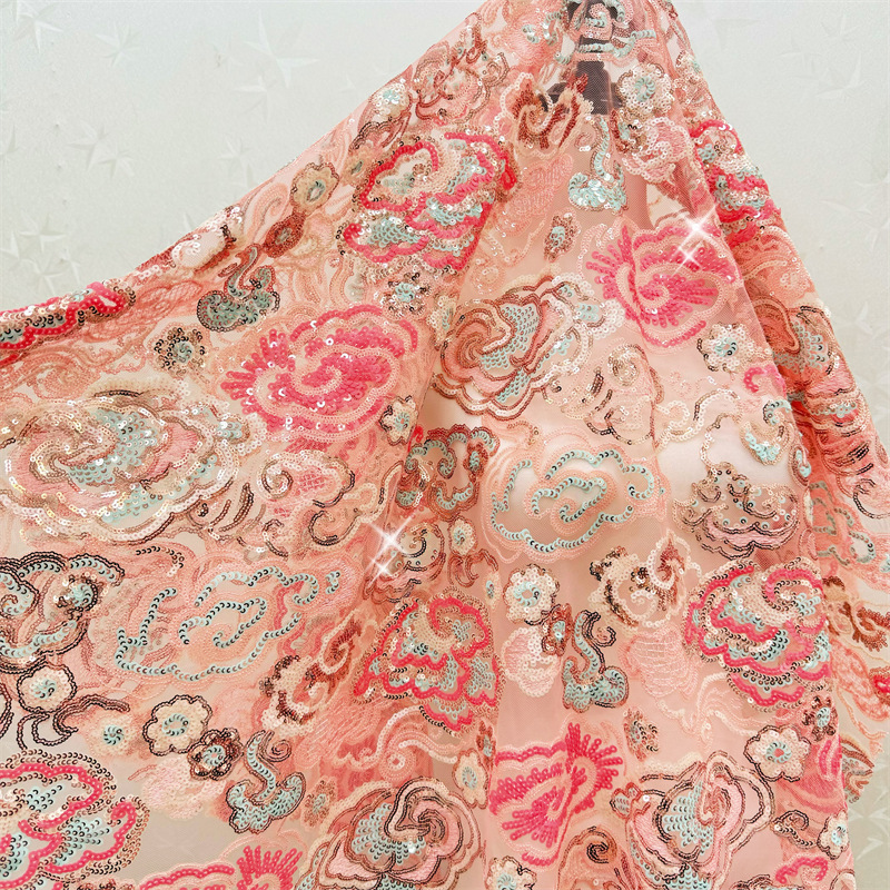 Embroidery Wedding - 2 Yds/lotto Tessuto in Pizzo Ricamato