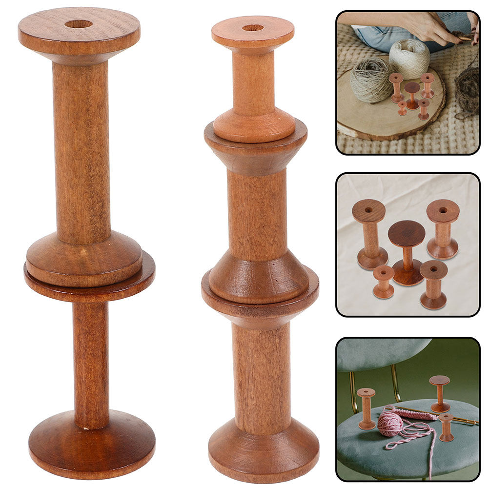 Embroidery Thread Yarn - 7 pezzi di bobine di legno