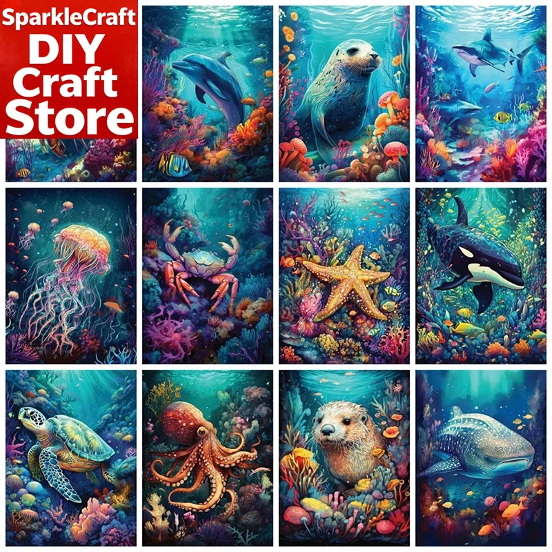 Embroidery Handicraft - Kit di pittura con diamanti quadrati