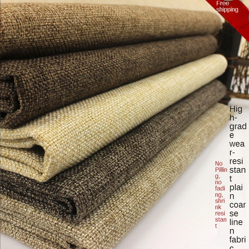 Linen Fabric Natural - Ispessimento tela Fine lino cotone lino