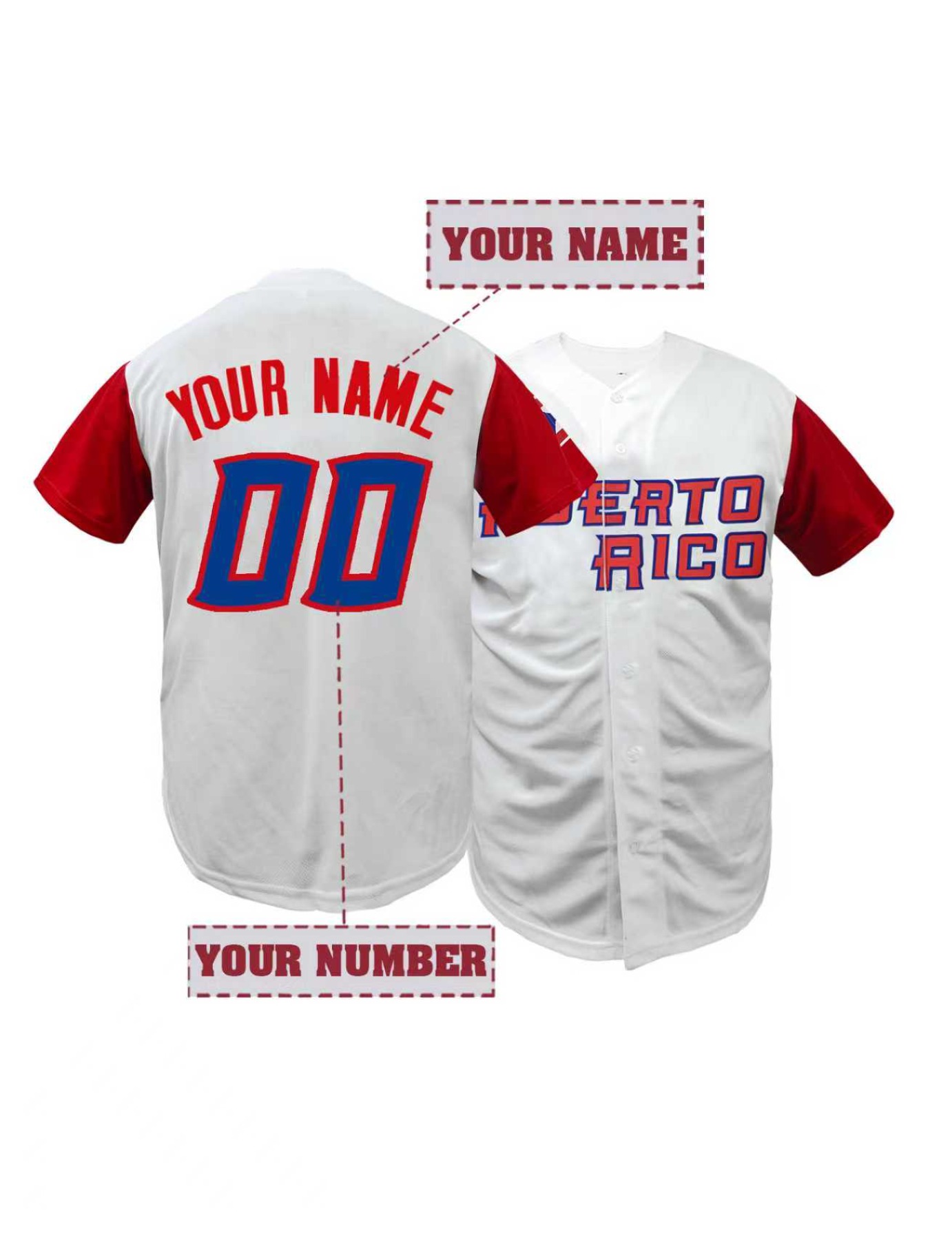 Embroidery Jersey - Maglia da baseball personalizzata da uomo