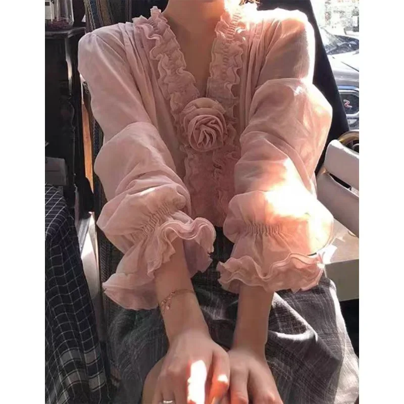 Camicia a maniche lunghe rosa  - Embroidery Jersey recensione e prezzo