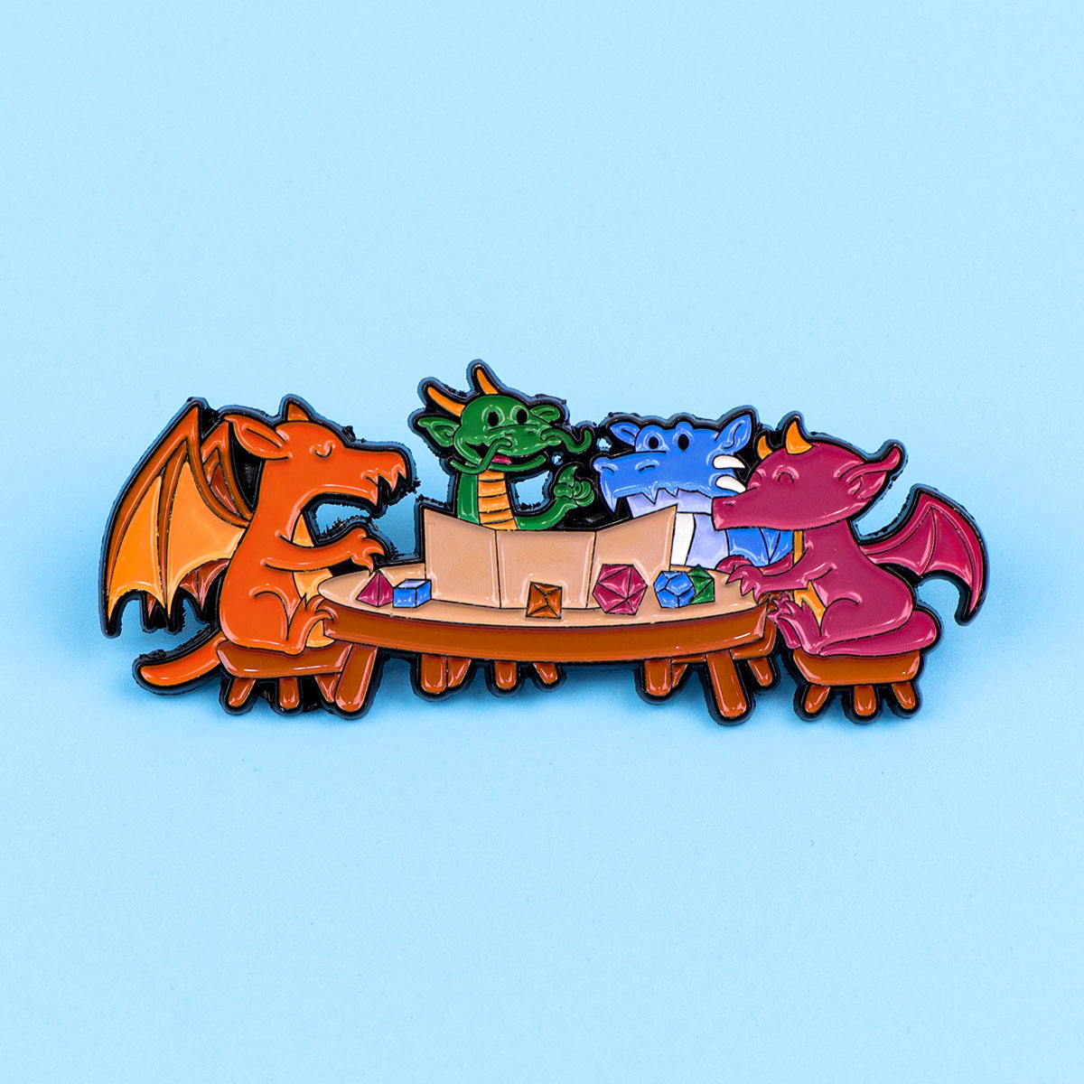 Game Dice Enamel Pin Dragon Ba - Embroidery Illustration recensione e prezzo