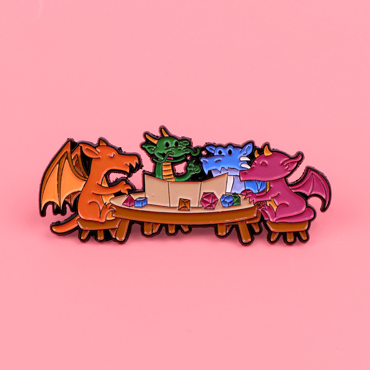 Game Dice Enamel Pin Dragon Ba - Embroidery Illustration recensione e prezzo