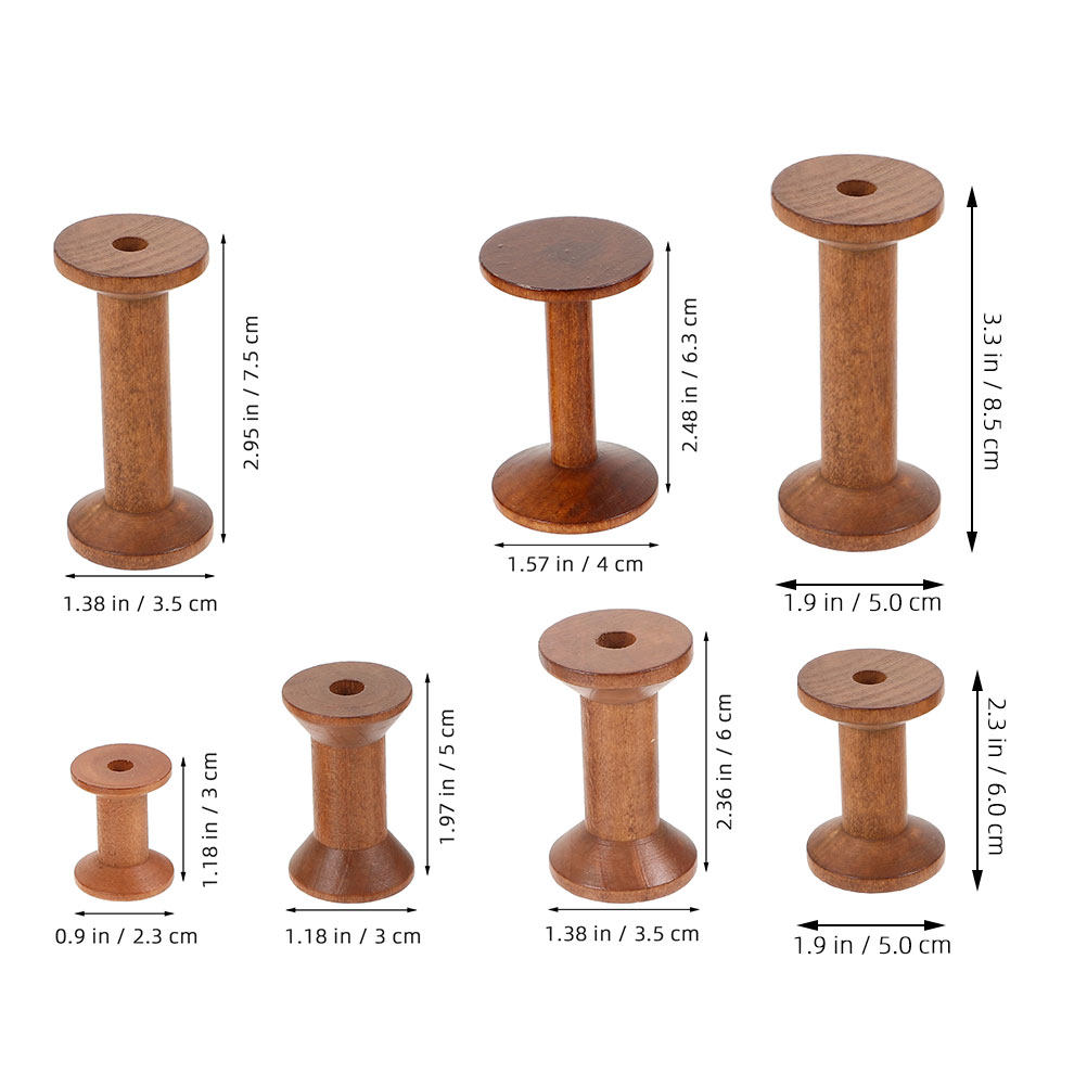 7 pezzi di bobine di legno vin - Embroidery Thread Yarn recensione e prezzo