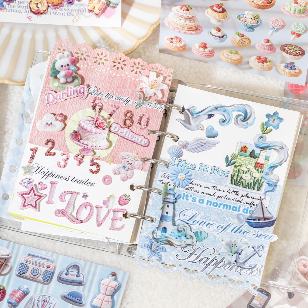 Adesivi 3D con Texture in Tess - Embroidery Journal Book recensione e prezzo