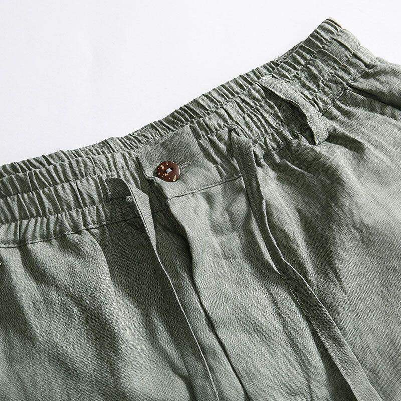 Pantaloni Casual da Uomo in Co - Linen Fabric Natural recensione e prezzo
