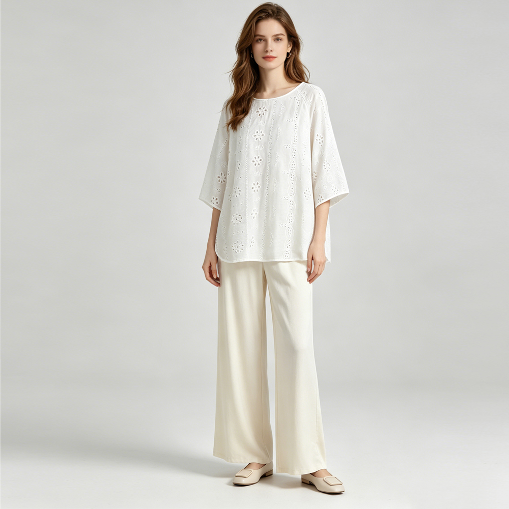 T-shirt a maniche a tre quarti - Embroidery Jersey recensione e prezzo