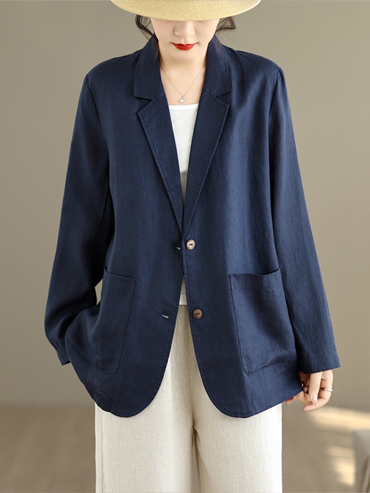 Giacca Casual in Cotone e Lino - Linen Fabric Natural recensione e prezzo