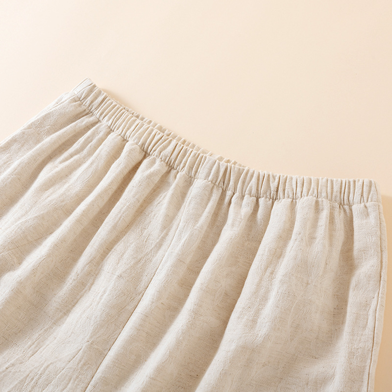 Pigiama da donna con scollo a  - Linen Fabric Natural recensione e prezzo