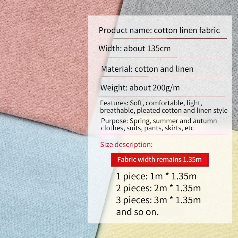 Tessuto Estivo in Cotone e Lin - Linen Fabric Natural recensione e prezzo